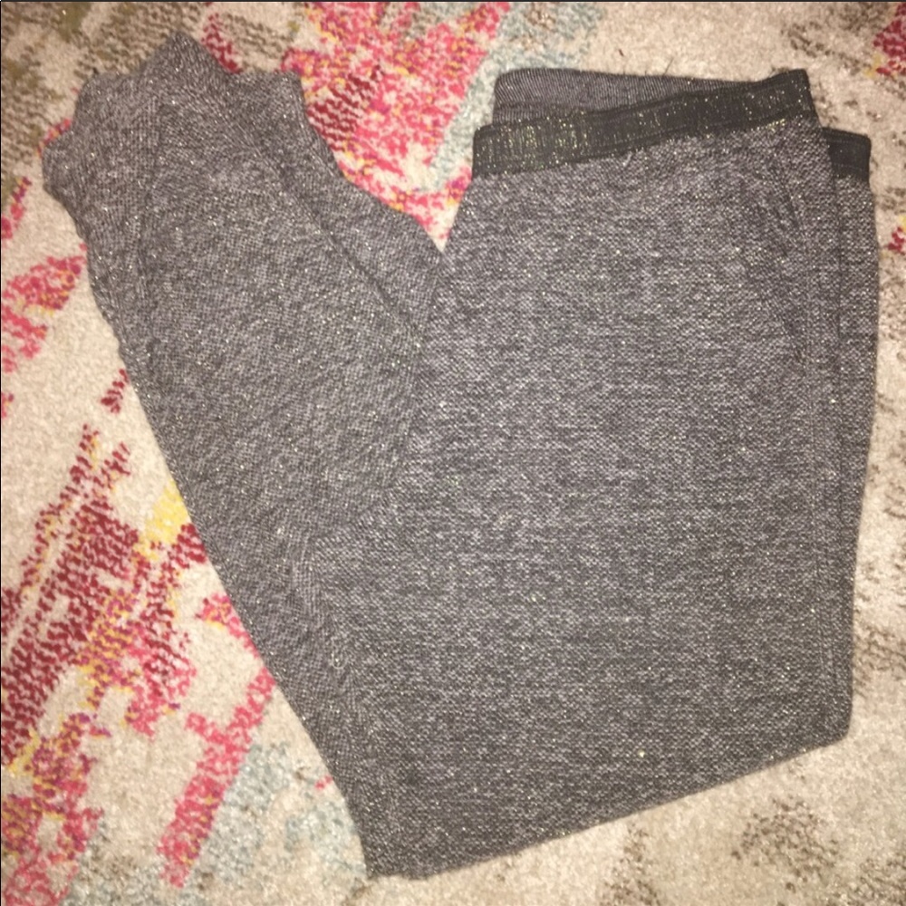 Free People gold metallic joggers